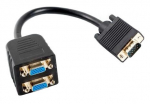 Adapter Lanberg VGA / VGA x2 VGA x 2, VGA, 0.2 m, must v.