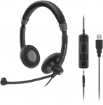 Juhtmega k&otilde;rvaklapid Sennheiser SC 75 USB MS, must v.