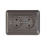 Pistikupesa 2-ne Vilma SL250 111030202705, maandusega, antratsiit v.