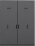 Riidekapp Kalune Design Kale 5264, antratsiit v., 52 cm x 180 cm x 255 cm