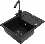 K&ouml;&ouml;givalamu Mexen Enzo 6506571005-77+671600-70+66911-70, graniit, 57 cm x 45 cm x 17.4 cm, must