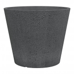 Lillepott Scheurich Stony Black 58831, plastik, &Oslash; 39 cm, tumehall v.