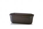 Lillepott Uniplastex UKOR, plastik, 24 cm x 11.3 cm, must