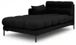 Diivan Micadoni Home Mamaia Chaise Longue, must v., vasak, 185 x 105 cm x 75 cm