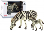 Kujukeste komplekt Lean Toys Animal Series Zebra with cub 12311, 2 tk, valge/must