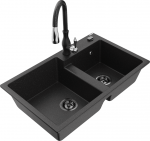 K&ouml;&ouml;givalamu koos kraaniga Mexen Tomas, graniit, 80 cm x 50 cm x 19 cm, must