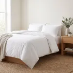 Voodipesukomplekt Domoletti Striped White, valge v., 50 x 70 cm, 160 x 200 cm, 3 os.