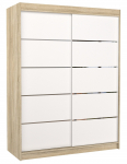 Riidekapp ADRK Luft 150, pruun v./valge v., 58 cm x 150 cm x 200 cm