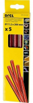 Liimipulk Drel, 20 cm x 11.2 cm, punane, 5 tk