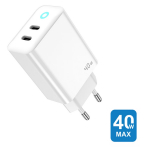 Reisilaadija Jellico EU19 GaN 40W PD, 2 x USB Type C, valge v., 40 W