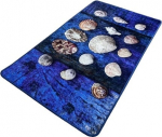 Vannitoa p&otilde;randamatt Foutastic Seashell, sinine, 120 cm x 70 cm