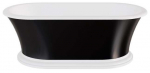 Vann, teisaldatav Besco Ziva Black&White, 160 cm x 75 cm x 61 cm, ovaalne, metall