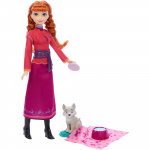 Nukk aksessuaaridega Mattel Frozen Anna & Wolf Cub, 28 cm, mitmev&auml;rviline