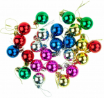 J&otilde;ulupuu m&auml;nguasjade komplekt, mitmev&auml;rviline, 3 cm, plastik, 24 tk