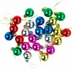 J&otilde;ulupuu m&auml;nguasjade komplekt, mitmev&auml;rviline, 3 cm, plastik, 24 tk