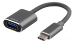 Adapter Deltaco Baltic, USB Type C/USB Type A female, 11 cm, hall v.