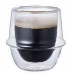 Topeltseinaga klaasist tass Kinto Kronos, l&auml;bipaistev v., 0.080 l