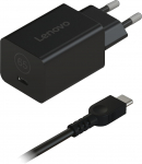 Telefoni laadija Lenovo GaN Nano 40AWGN65EU, USB Type C, 4.7 cm, must v., 65 W
