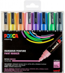 Universaalne markerite komplekt Posca PC-5M, &uuml;hepoolsed, mitmev&auml;rviline, 8 tk