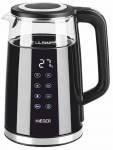Elektriline veekeetja Haeger EK-DIG.028A, 1.7 l, l&auml;bipaistev v./must v.