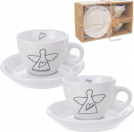 Tass alustassiga Orion Angel, valge v., 0.090 l