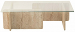 Kohvilaud Kalune Design Escape, travertine v., 65 cm x 105 cm x 30 cm
