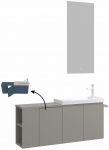 Vannitoa m&ouml;&ouml;bli komplekt Kalune Design Perla, mink v., 22 cm x 110 cm x 45 cm