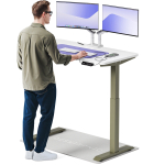 Arvutilaud reguleeritava k&otilde;rgusega Desktronic HomeOne, 120 cm x 60 cm, 119 cm, valge v./roheline v.