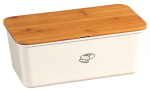 Kahjustatud pakendiga toode. Metallist leiva- ja saiakast Kesper Bread Box, valge v.