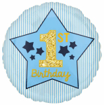 Fooliumist &otilde;hupall &uuml;mmargune GoDan 1st Birthday, helesinine v.