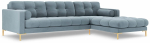 Nurgadiivan Cosmopolitan Design Bali, kuld v./helesinine v., parem, 185 x 293 cm x 75 cm