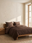 Voodipesukomplekt Homla Basic Reya 245638, pruun v., 50 x 60 cm, 220 x 200 cm, 3 os.