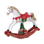 J&otilde;uludekoratsioon Rocking Horse, 17 cm, pruun v./valge v./(v&auml;rv/disain valitakse juhuslikult)