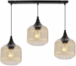 Valgusti lagi Candellux Lighting Estas 33-51547, E27, 3 x 40 W, merevaigu-kollane v. / must v.