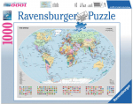 Pusle Ravensburger Political World Map, 70 cm x 50 cm, 1000 tk, mitmev&auml;rviline