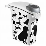 Lemmikloomatoidu s&auml;ilituskast Curver Dogs, 23 l, valge v./must v.