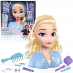 Nukupea koos tarvikutega Just Play Disney Frozen II Deluxe Elsa Styling Head, 38 cm, mitmev&auml;rviline