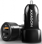 Auto laadija Axagon PWC-QC5, 2 x USB, 5.9 cm, must v./oranž v., 31.5 W