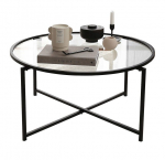 Kohvilaud Kalune Design Sun S403, must v., 83 cm x 83 cm x 40 cm