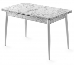 Laud pikendatav Kalune Design Ay, valge v./hall v., 120 - 150 cm x 70 cm x 75 cm