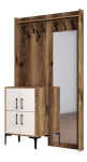 Esiku m&ouml;&ouml;blikomplekt Kalune Design Berlin BC, sise, valge v./p&auml;hklipuu v./beež v.