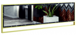 Peegel Kalune Design Polka 2, rippuv, 121.8 cm x 37.8 cm, kuldne v./must v.