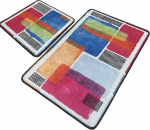 Vannitoamattide komplekt Foutastic Milora 510CHL1118, mitmev&auml;rviline, 100 cm x 60 cm