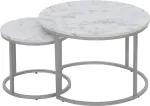 Kohvilaudade komplekt Paola, h&otilde;be v./hall v., 60 cm x 60 cm x 40 cm, 2 tk