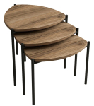 Kohvilaudade komplekt Kalune Design Lenny, p&auml;hklipuu v., 45 cm x 45 cm x 35 - 45 cm, 3 tk