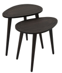 Kohvilaudade komplekt Kalune Design Sweet, antratsiit v., 33 cm x 50 cm x 48 - 52 cm, 2 tk