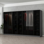 Riidekapp Kalune Design Kale 6095, antratsiit v./must v., 52 cm x 315 cm x 210 cm