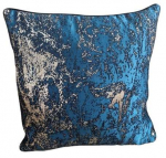 Dekoratiivne padi, sinine/kuldne, 45 cm x 45 cm