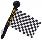 M&auml;nguasi koerale, pehme Beeztees Finish Flag 2400060, 36 cm, valge/must