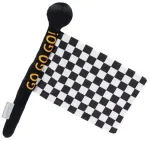 M&auml;nguasi koerale, pehme Beeztees Finish Flag 2400060, 36 cm, valge v./must v.